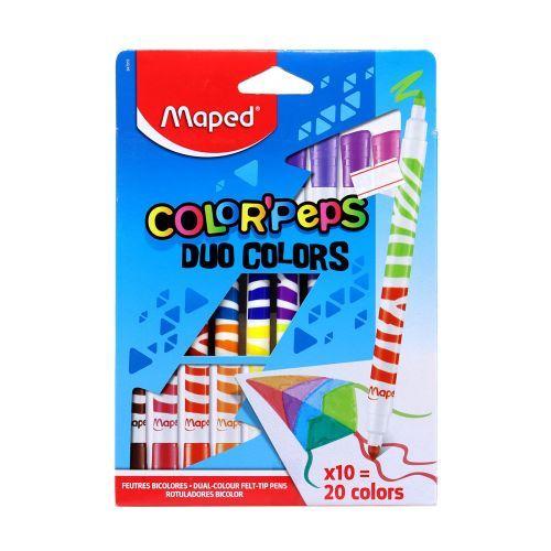 Maped Colour’Peps Duo Colours Felt Tip 10 Pens