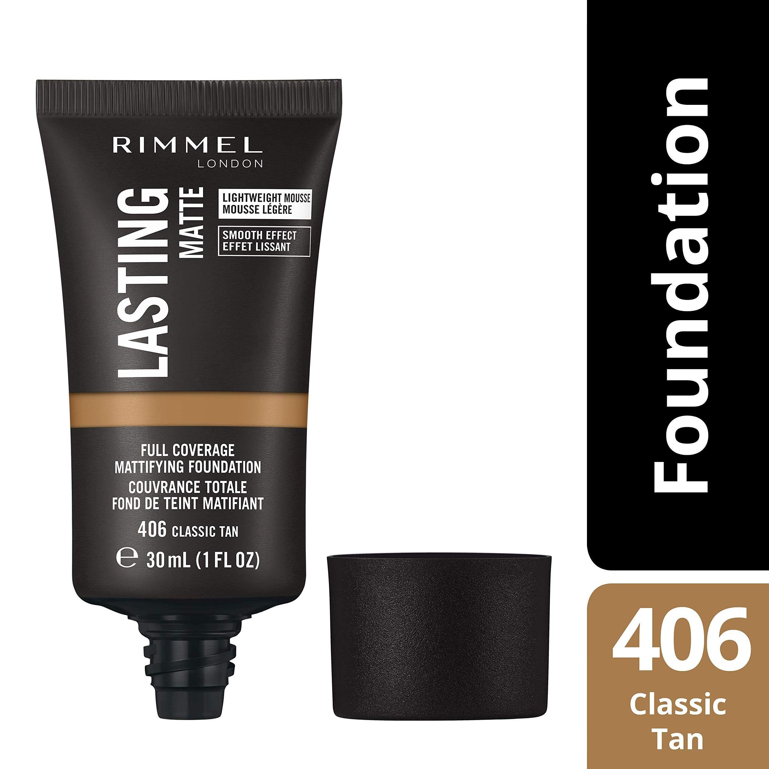 Rimmel London Lasting Matte Foundation 406 Classic Tan 30 Ml