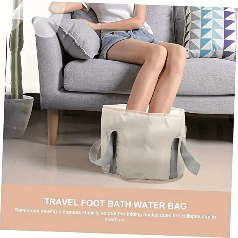 Foldable Foot Bath Water Bag: Comfortable And Portable Foot Spa For Travel - Eco-Friendly, Battery-Free, And Leak-Proof
