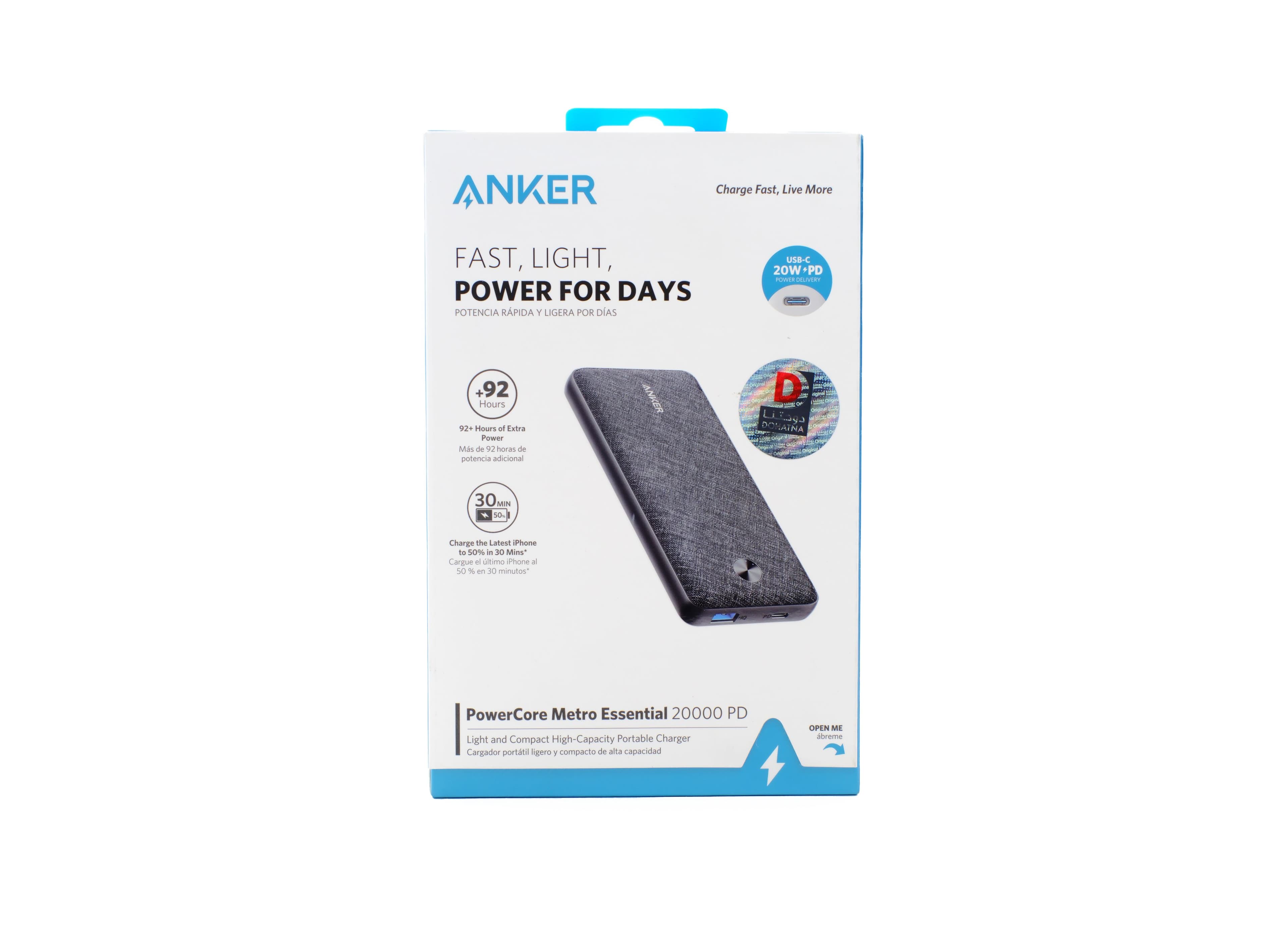 Anker Powercore Essential 20K Usb-C And Micro Usb