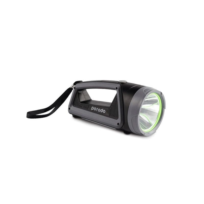 Lifestyle By Porodo 2-In-1 Outdoor Torch & Lamp With Built-In Battery Black