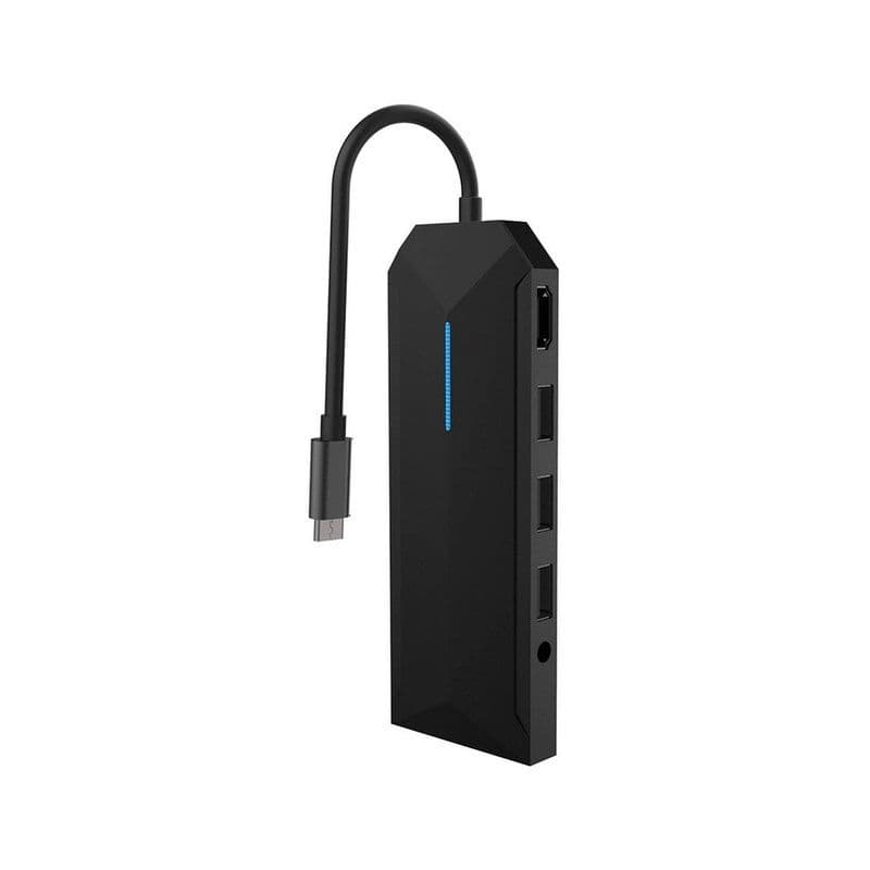 Porodo Gaming 9In1 Usb-C Hub 4K Gamers Edition Black