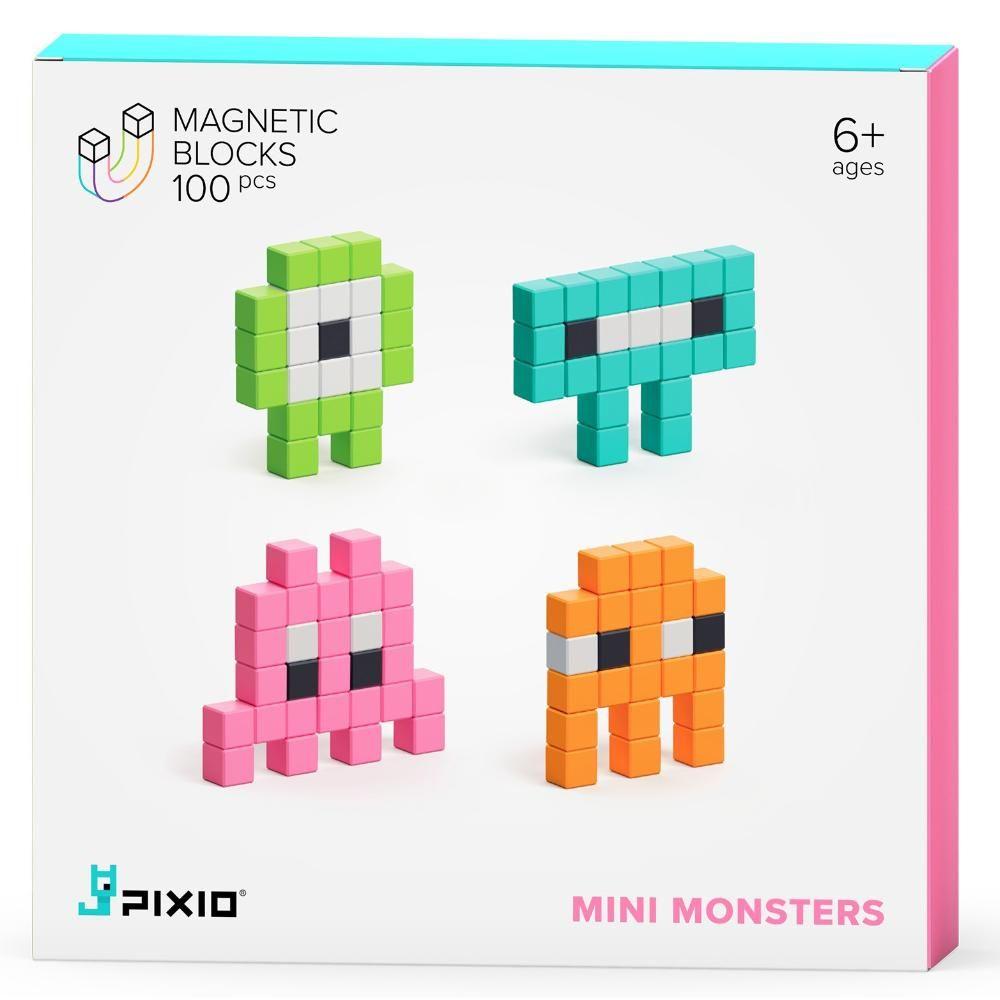 Pixio - Mini Monsters Magnetic Blocks (100 Pieces)