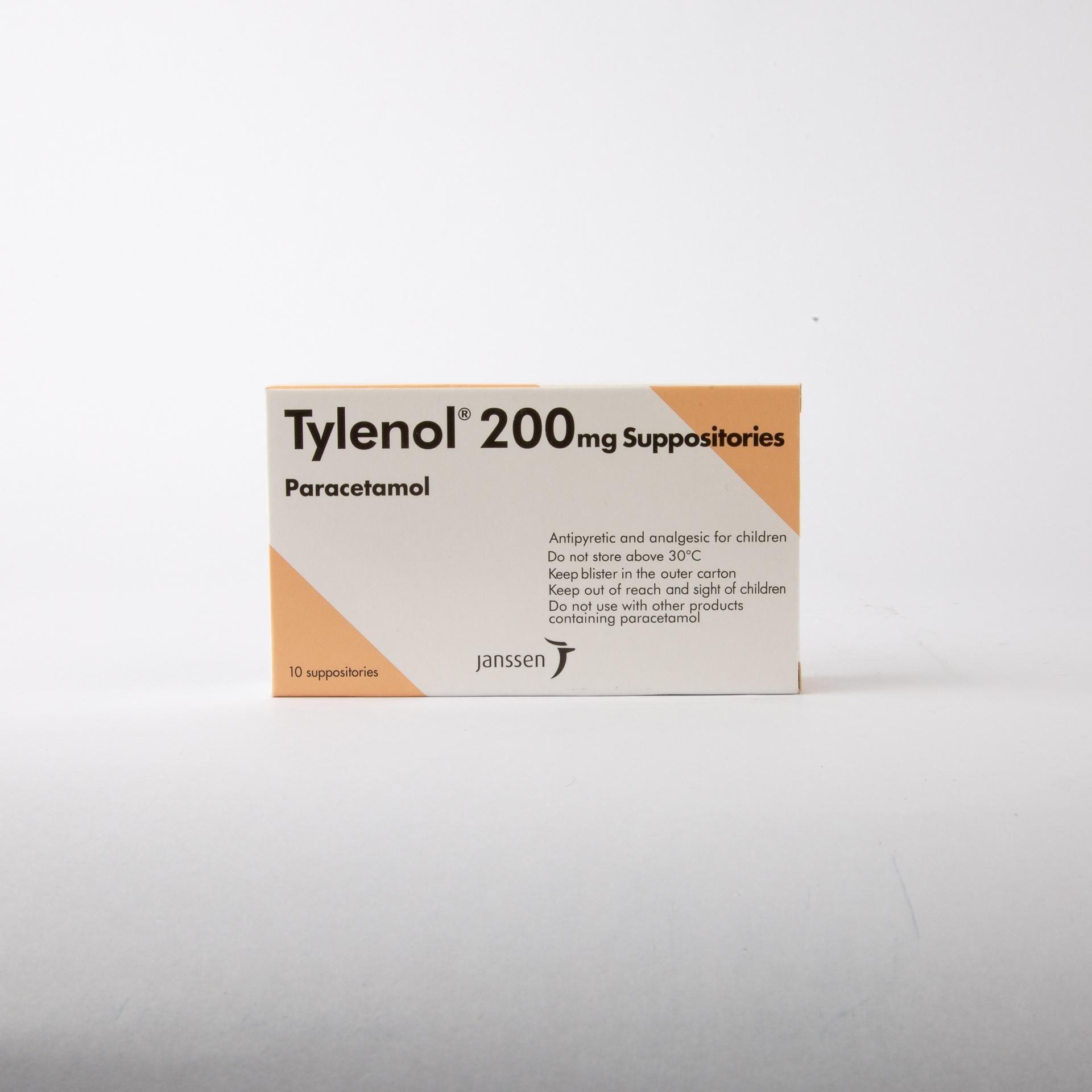 Tylenol 200 Suppository 10'S-