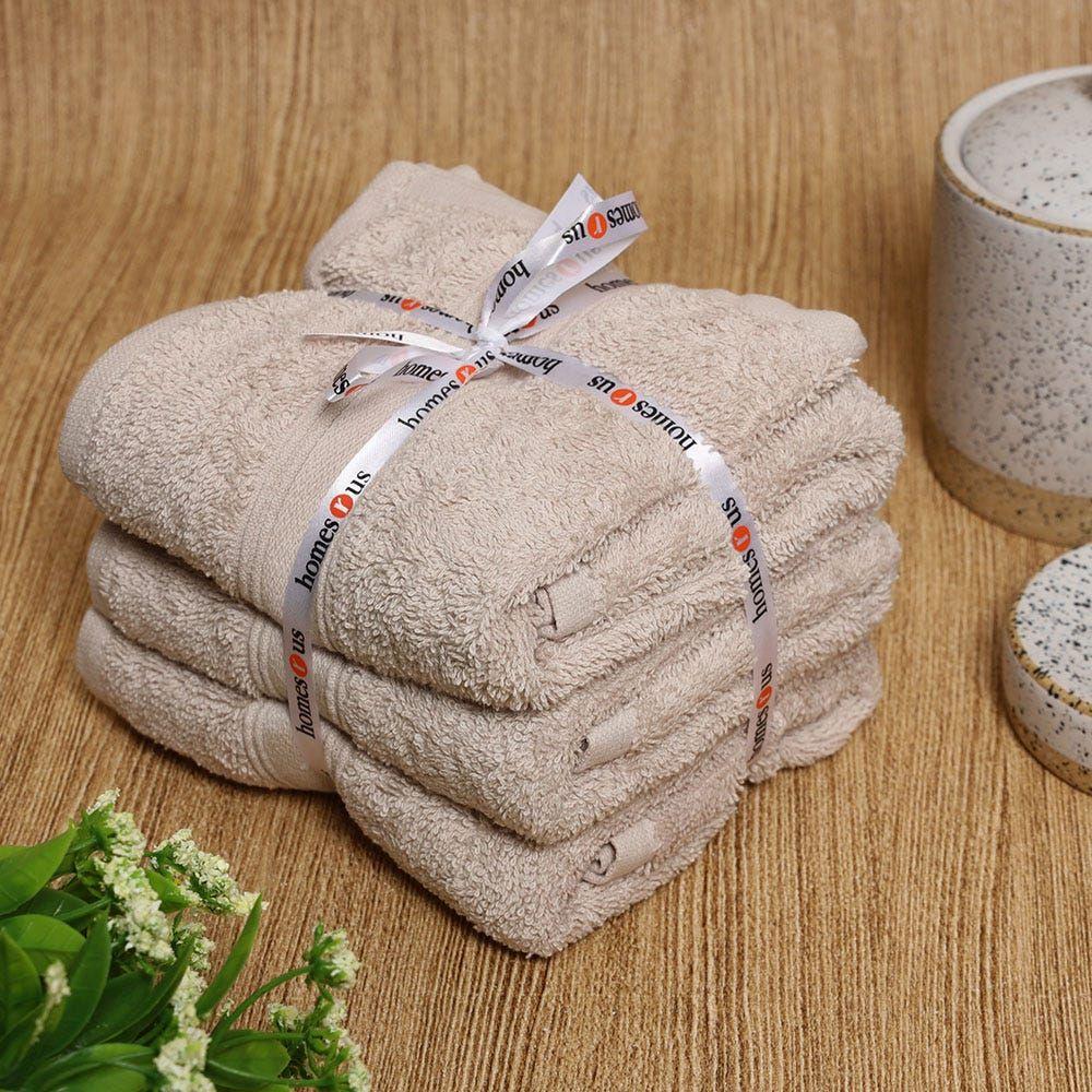 3-Piece Cotton Hand Towel Set, Bone - 40X60 Cm