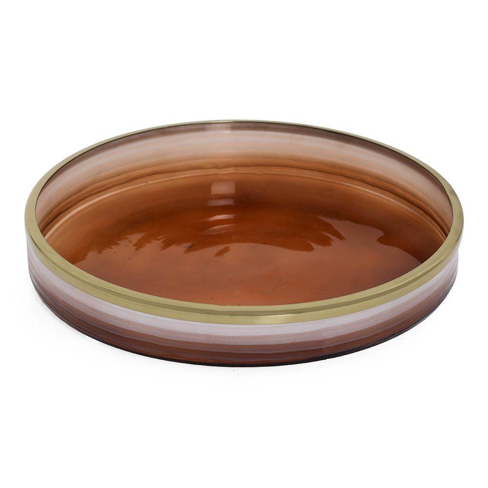 Ombre Amenity Tray, Brown & White - 25 Cm