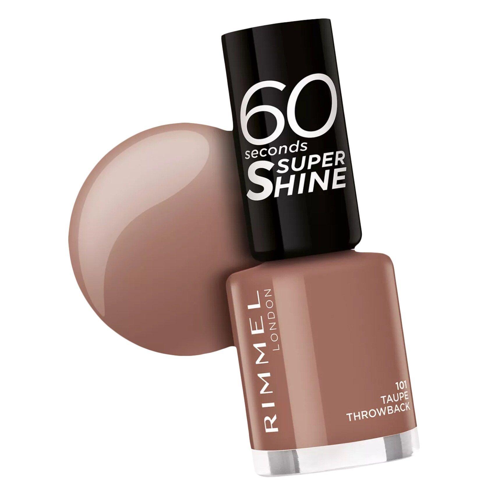 Rimmel London 60 Sec Super Shine Nail Polish 101 Taupe Throwback 8 Ml