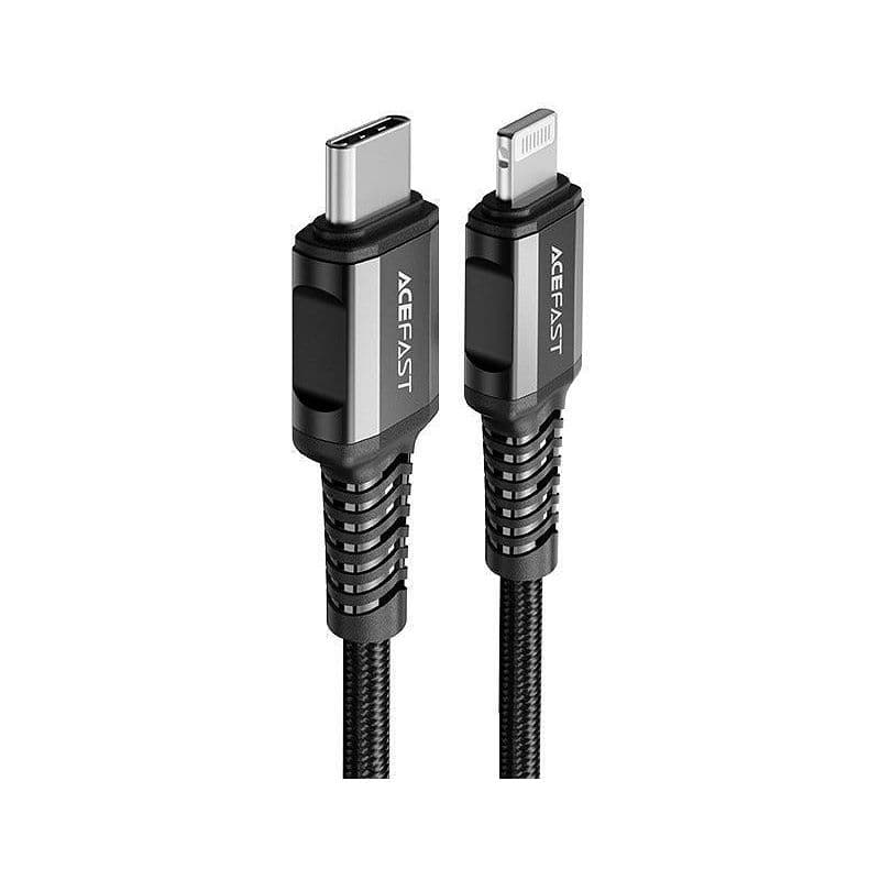 Acefast C1-01 Usb-C To Lightning Aluminum Alloy Charging Data Cable Black