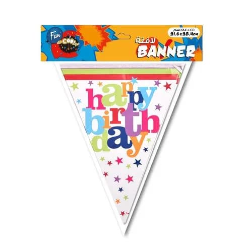 Fun Banner 21.6X28.4 1Pc Happy Birthday