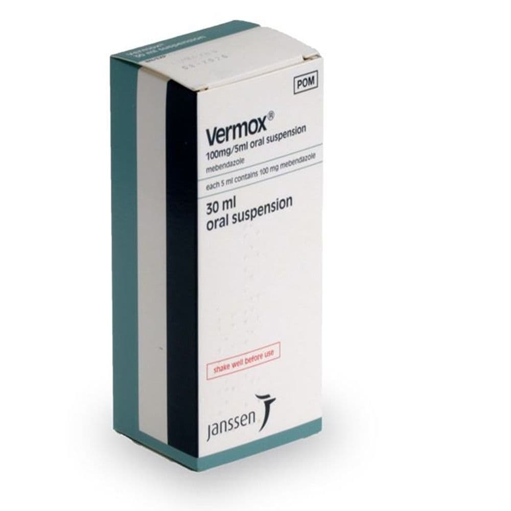 Vermox Oral Suspension 20 Mg 30 Ml