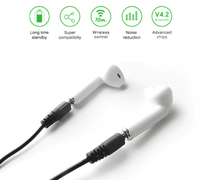 Iends Lg-A5 Wireless Bluetooth Stereo Earbuds - White - Slr