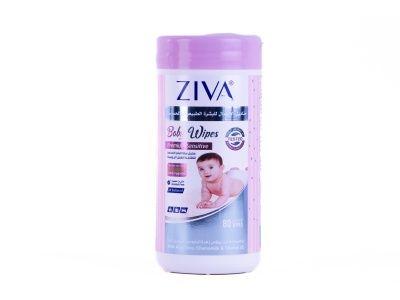 Ziva Baby Wipes Premium Sensitive-Canister 80'S (Pink)   