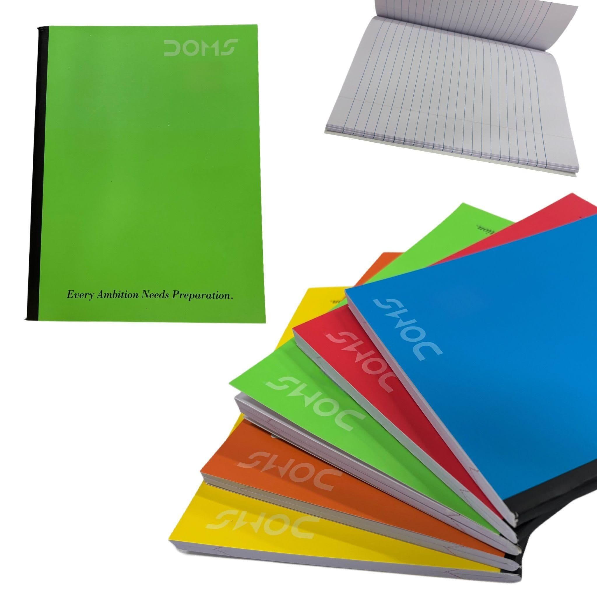 Doms Neon Cover Single Line Exercise Book 22*16Cm 100 Sheets Nb-34