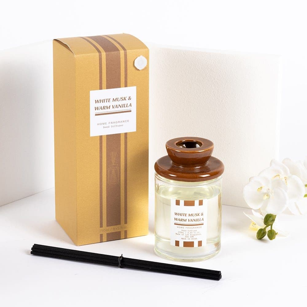 Norman White Musk & Warm Vanilla Reed Diffuser, Brown - 250 Ml