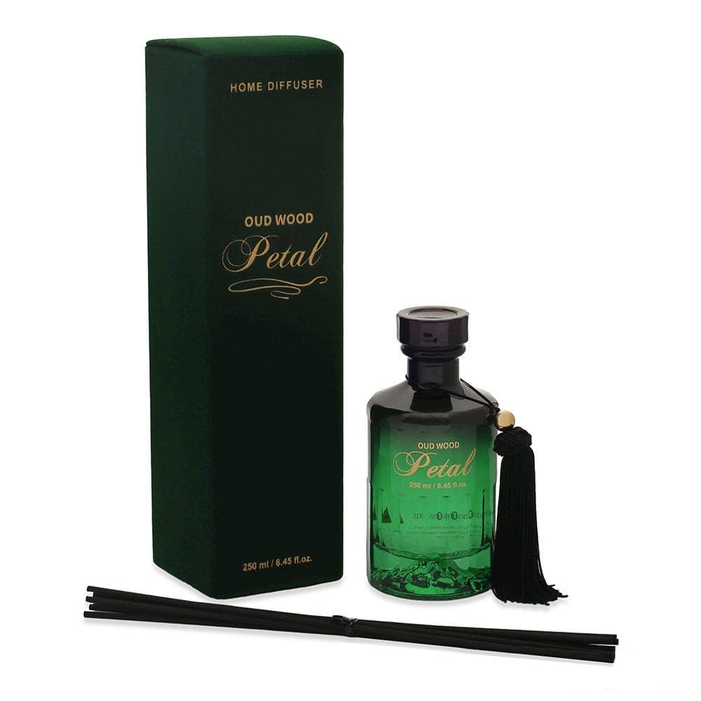 Petal Oud Wood Diffuser, Green - 250 Ml