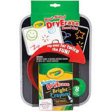 CRAYOLA DRY ERASE DUAL SIDED BOARD SET