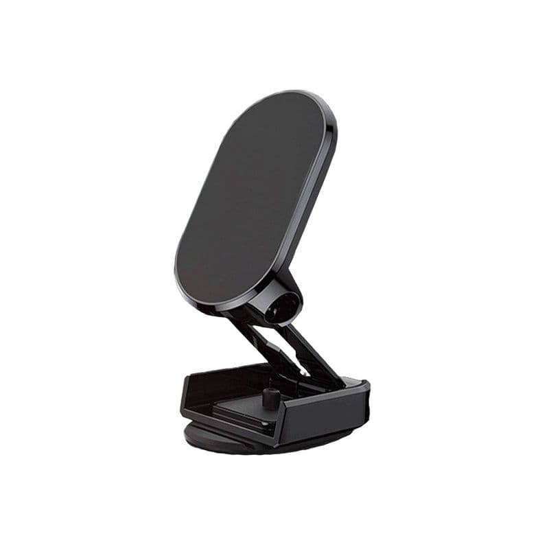 Porodo Magnetic Folding Dash Mount With Metal Backplates Black