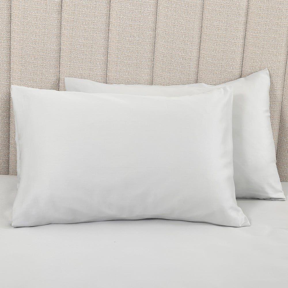 Ashley Housewife Pillow Cover, Silver - Set Of 2, 300 Tc, 50X75 Cm