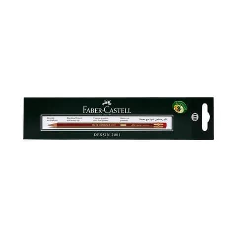 Fabercastell Black Lead Pencil With Eraser Tip 12Pcs