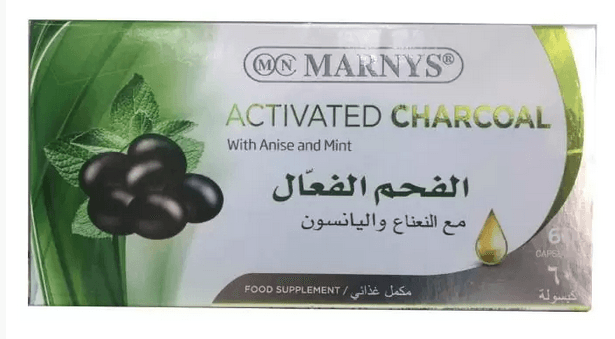 Marny'S Activated Charcoal Capsule With Mint And Anise 60'S-