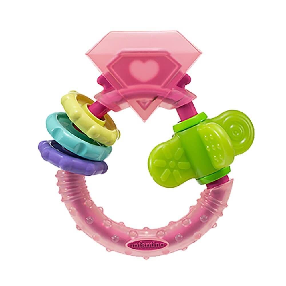 Infantino Chew & Play Diamond Bling Ring Teether