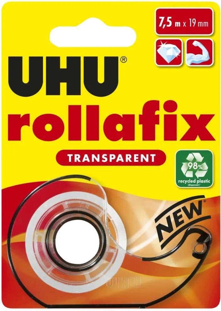 Uhu Rollafix Transp 7.5M+Dispenser