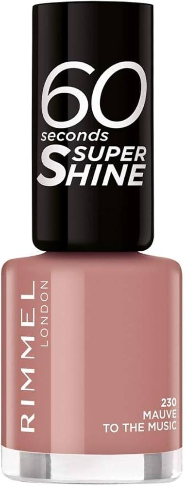 Rimmel London 60 Sec Super Shine Nail Polish 230 Mauve To The Music 8 Ml