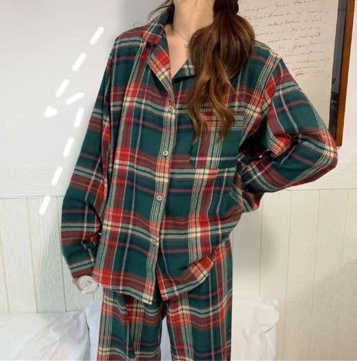 Ins Autumn Special Edition Women'S Cardigan Long Sleeve Lapel Sleepwear 2535