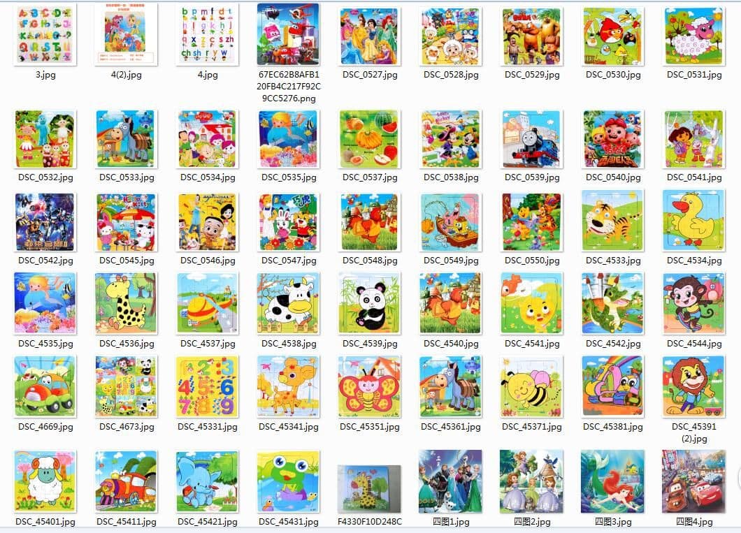 9 Pcs 2D Puzzle(Wood) Mixedpack
