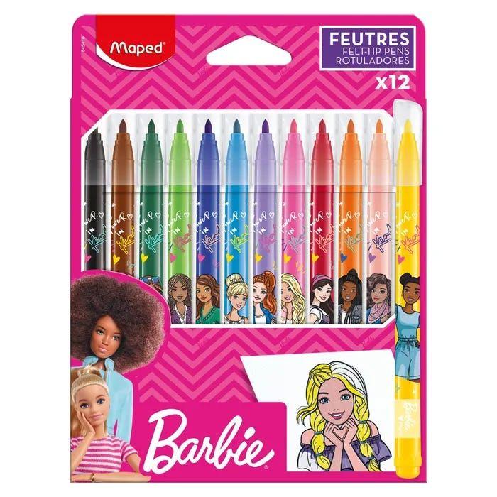 Felt Tip Pen Barbie 12 Colors