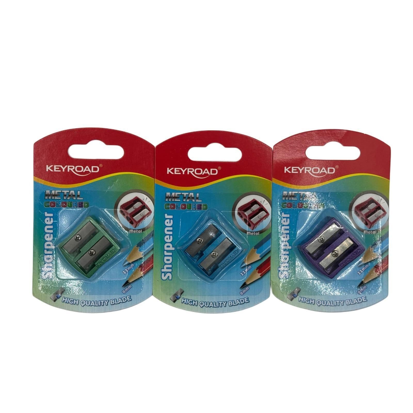 Keyroad Metal Sharpener 2 Holes (1 Piece Random Color)
