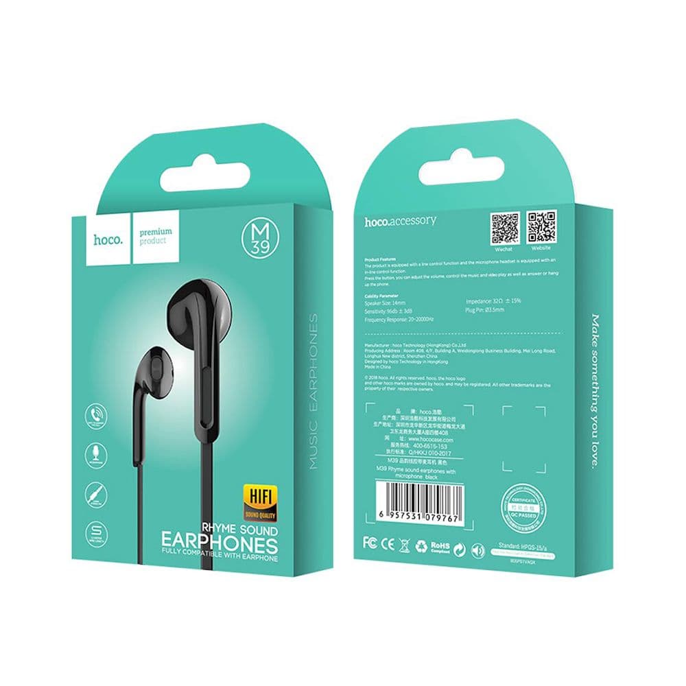 Hoco M39 Wired Earphones 3.5Mm