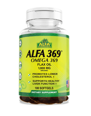 Alfa 369 Omega Flax Oil 1000mg 100 Softgels