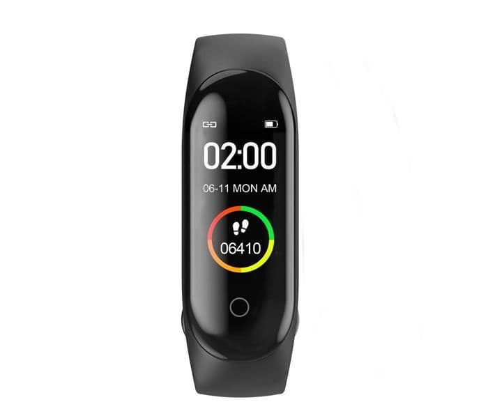 Smart Bluetooth Sports Bracelet Fitness Band With Heart Rate Monitor For Android & iOS for Zen M4 - Black