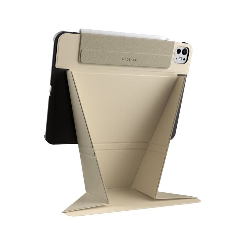 Mageasy Lift Standing & Folding Folio Case For 2024 Ipad Pro 11" M4 - Starlight White