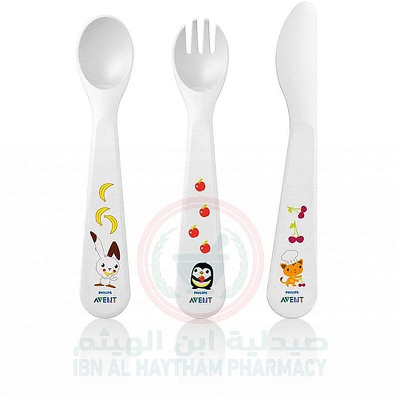 Avent Toddler Fork & Spoon, Knife 18M+