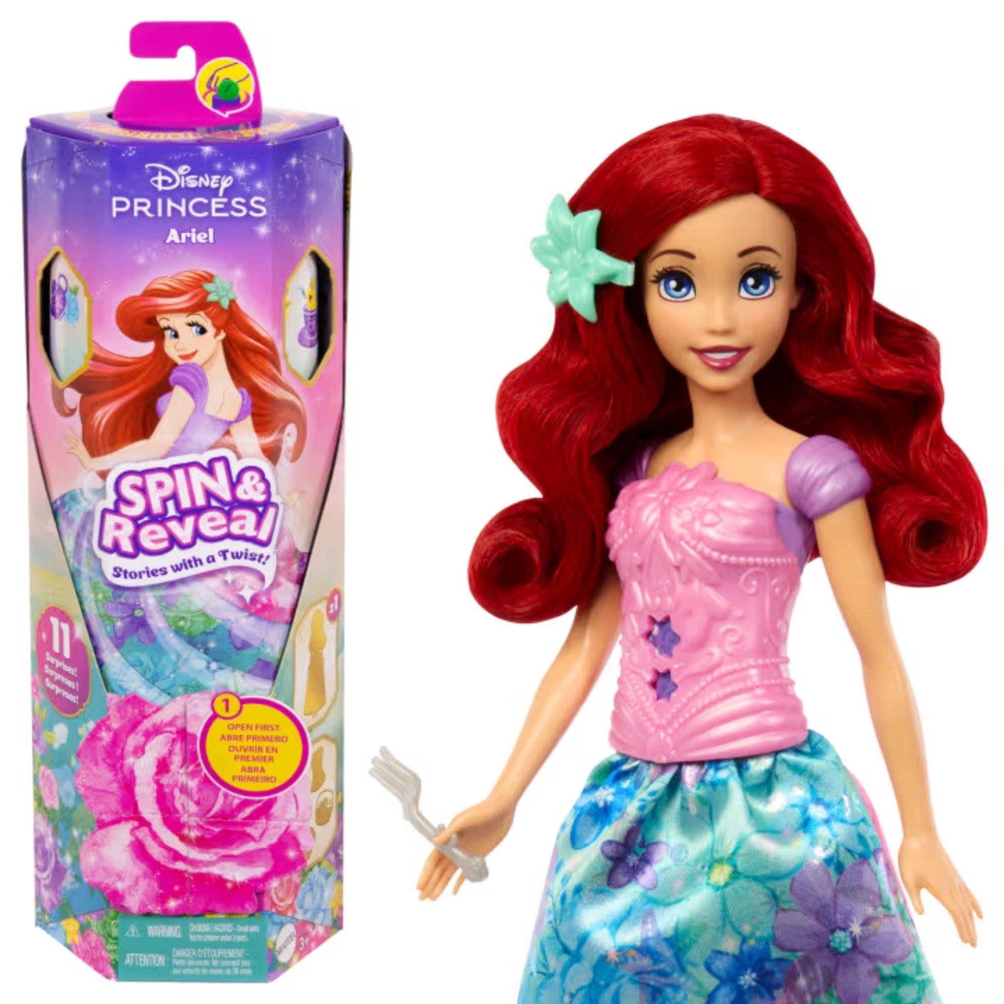 Disney Princess Spin & Reveal Ariel Fashion Doll With 11 Surprises