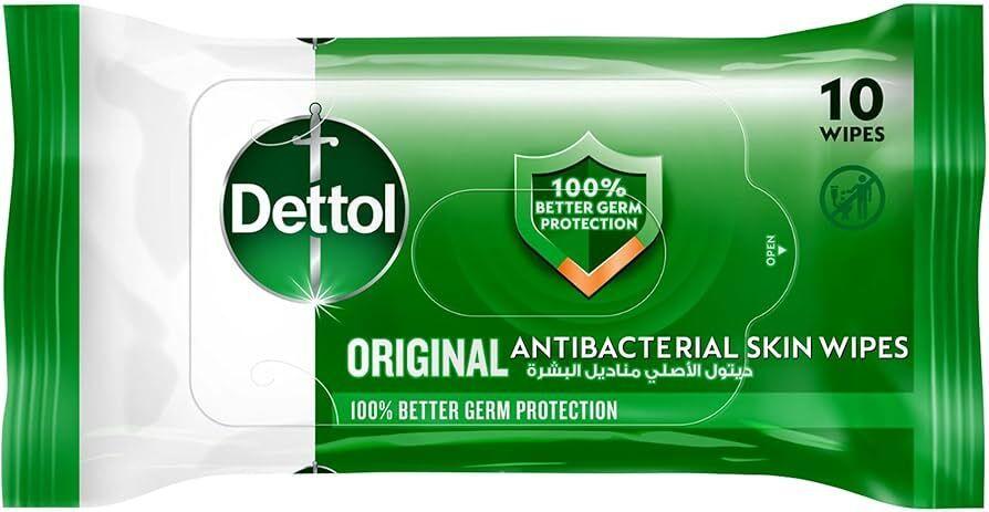 Dettol Wipes Original Green 10 Pc