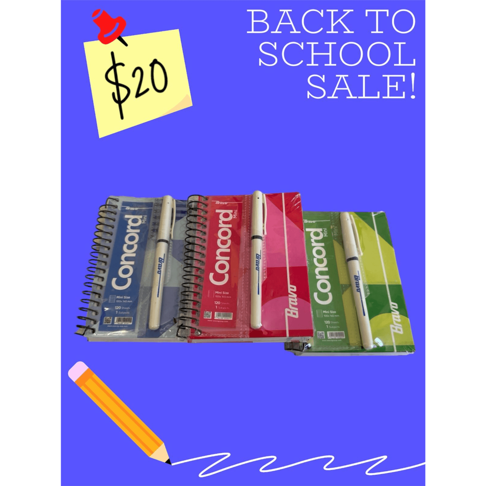 Mini Notebook With Pen 120 Pages