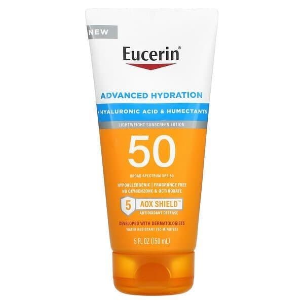Eucerin Advanced Hydration Lightweight Sunscreen Lotion Spf 50 Fragrance Free