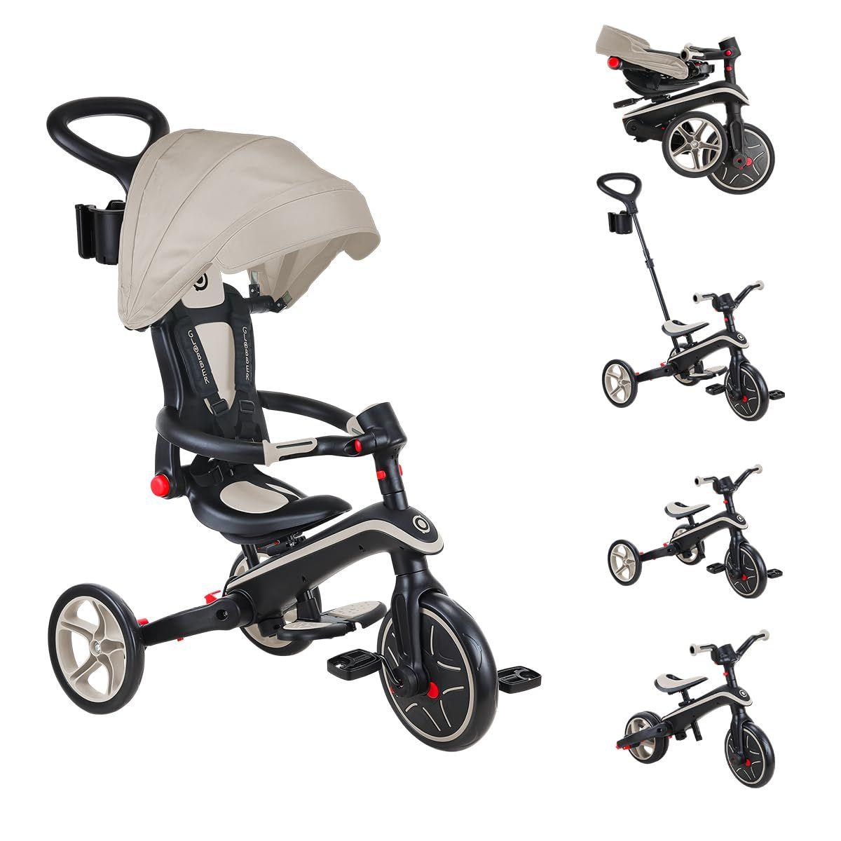 Globber Explorer Foldable 4-In-1 Trike In Taupe