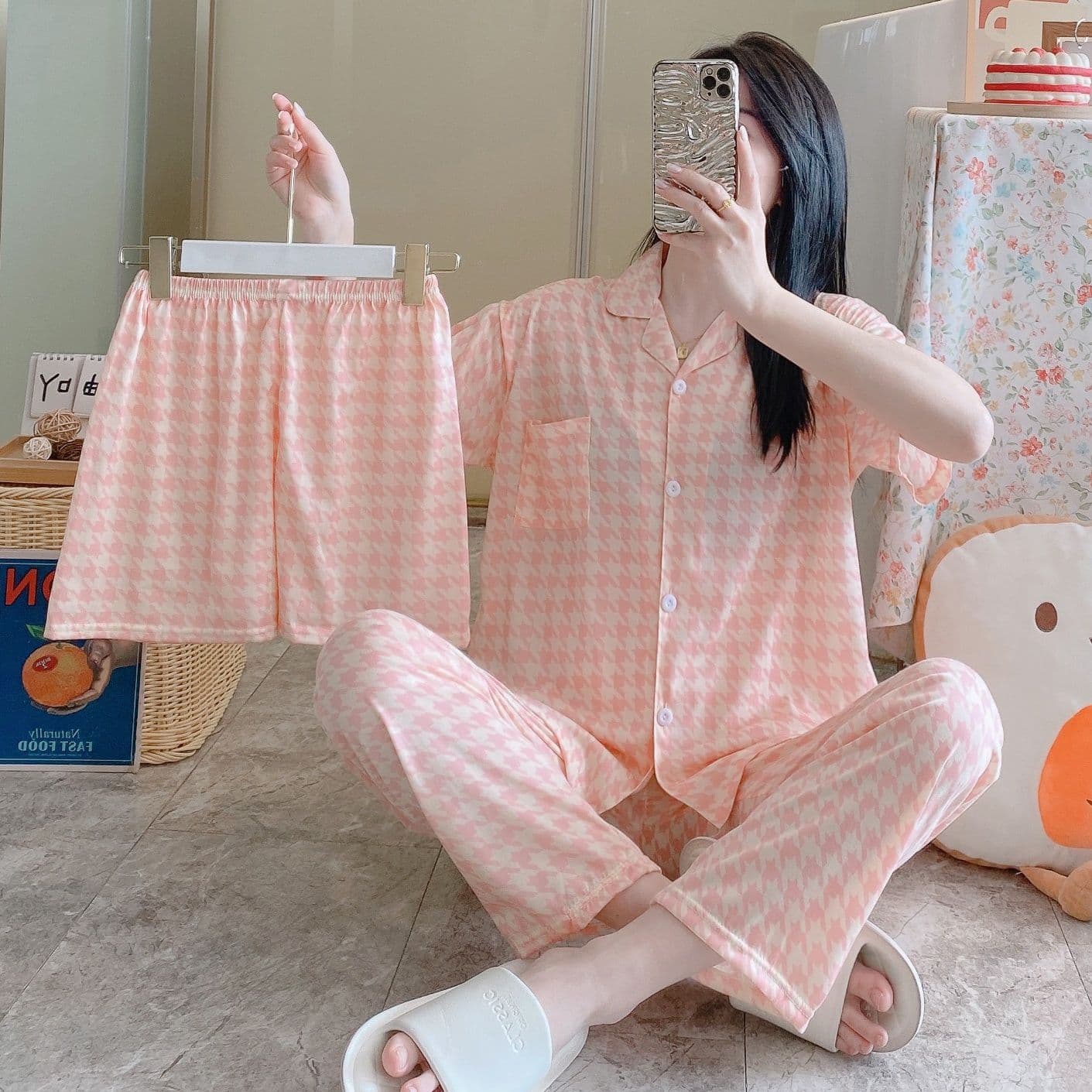 Spring And Autumn Women'S Pajamas Long Sleeve Long Pants 2609