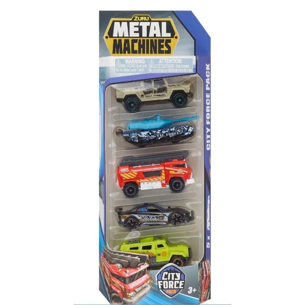 Metal Machines-Cars-Series2 Multi Pack Car 5Pk City Force Pack