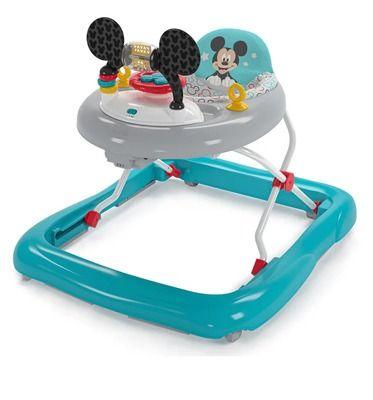 Bright Starts Mickey Mouse Tiny Trek Walker, Original Bestie, 2-In-1 Walker