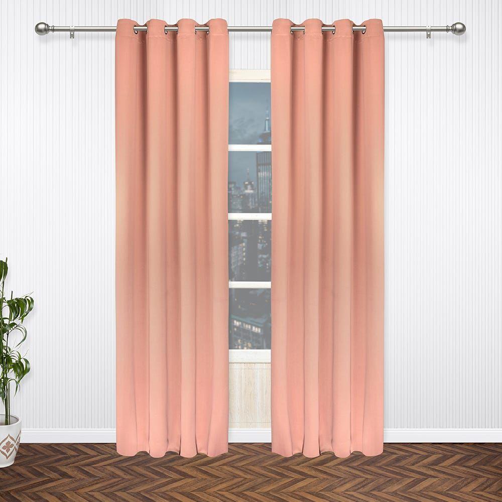 Stella Fabric Curtain, 300 X 140 Cms, Dark Pink