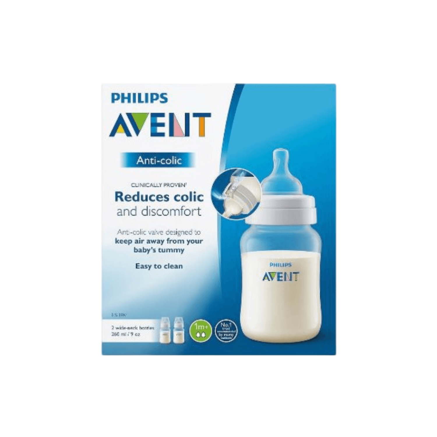 Philips Avent Anti-Colic Bottle Blue 260Ml X2