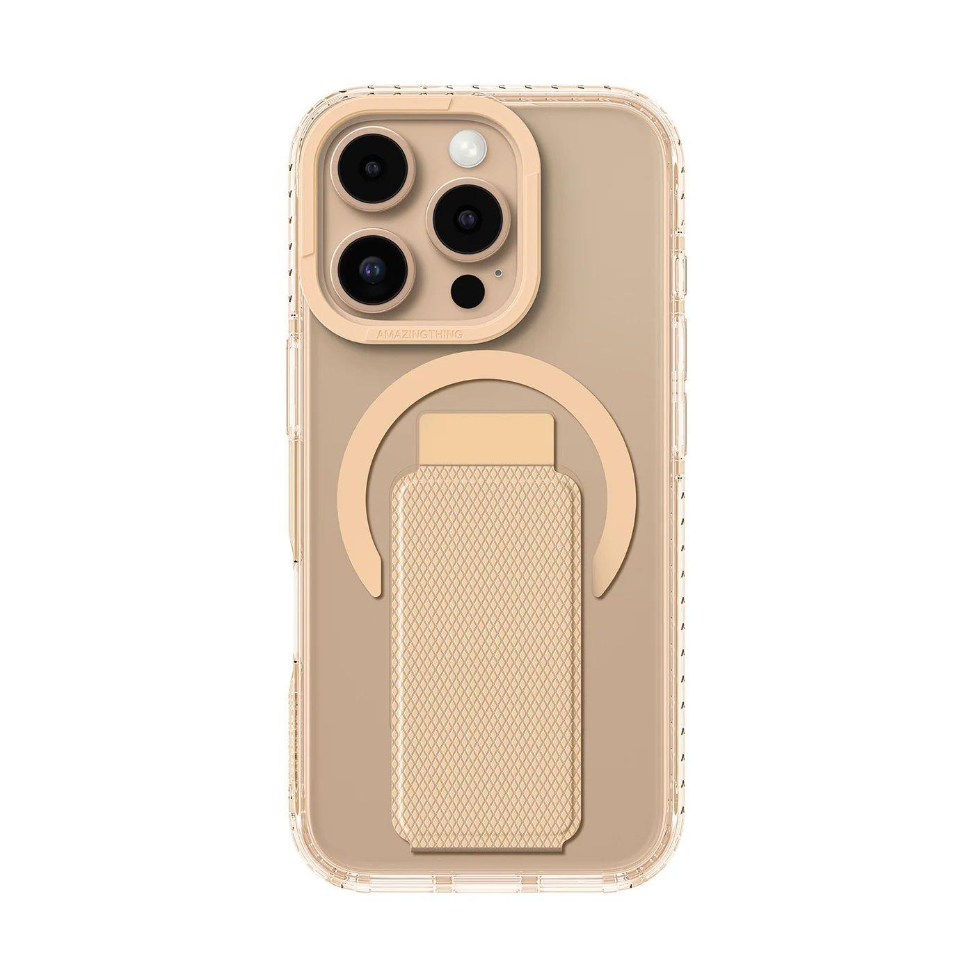 Amazingthing Titan Pro + Magsafe With Holder Case- Iphone 16 Pro- Rose Gold