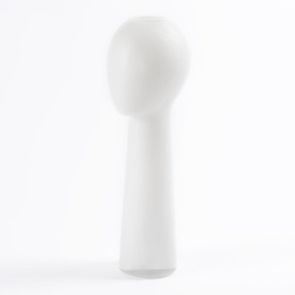 Mask Handmade Vase, White - 18X50 Cm