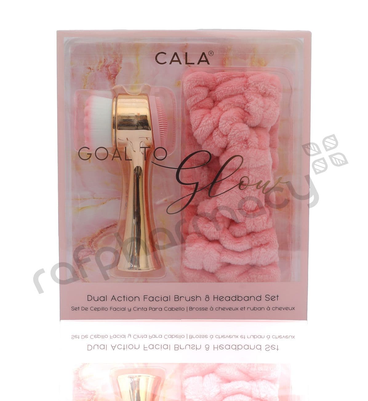 Cala To Glow Rose Gold Facial Brush and Headband Set (#69235) (#17542)