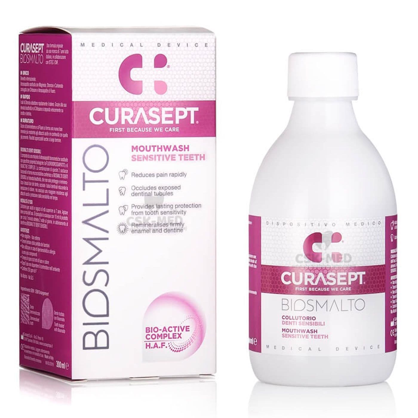 Curasept Biosmalto Sensitive Teeth Mouth Wash  300 ML